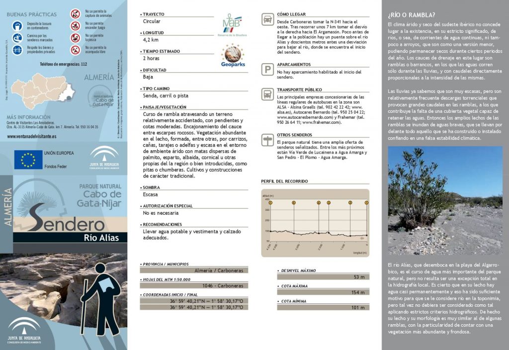 TripticoRioAlias Senderismo Almería