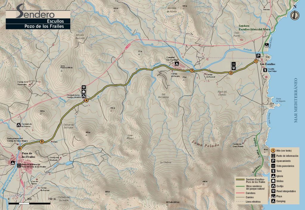 Mapa Escullos a Los Frailes