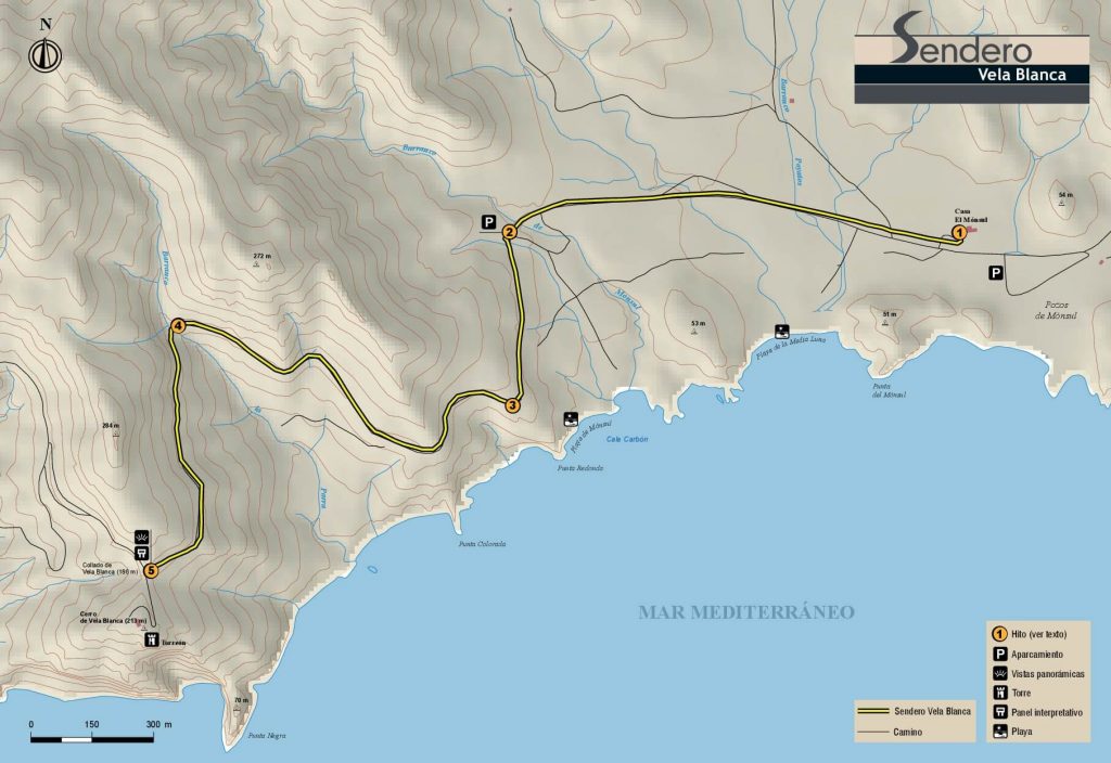 Mapa Sendero Vela Blanca